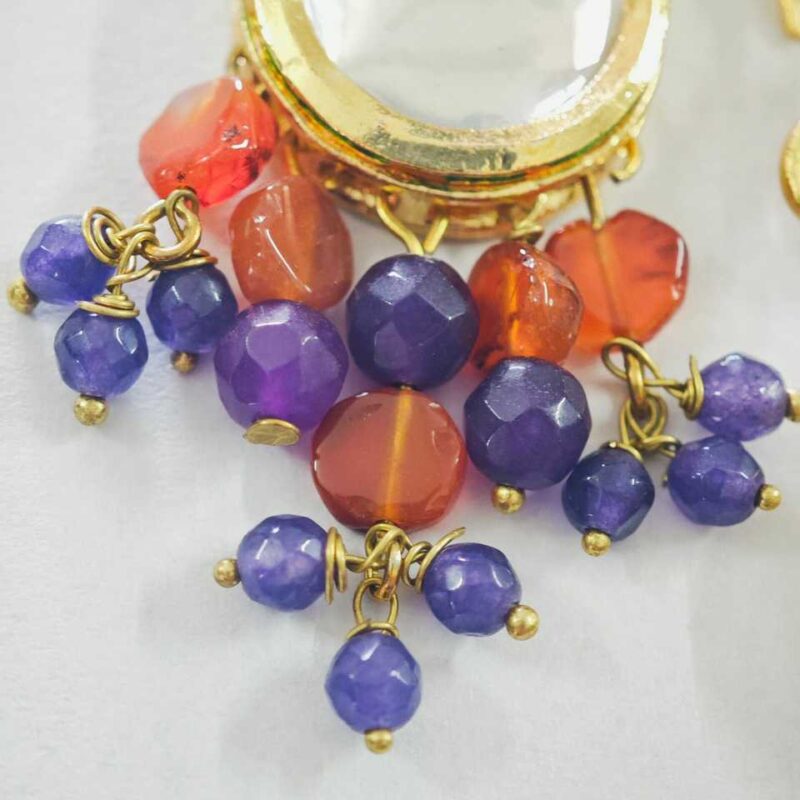 Amethyst & Agate Drop Earrings