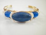 Gold-Plated Natural Lapis Bangle for women in Pakistan by dango