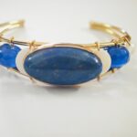 Gold-Plated Natural Lapis Bangle for women in Pakistan by dango