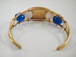 Gold-Plated Steel Bangle with Natural Lapis Lazuli (Lajward) & Pearls - Image 4
