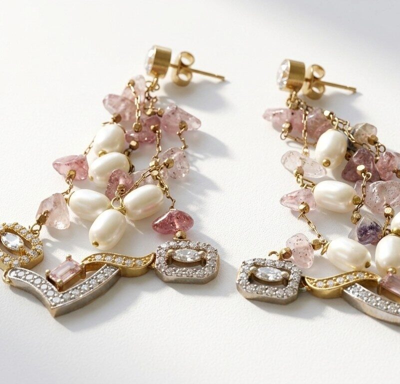 Natural Amethyst Gemstone Earrings for women in Pakistan by dango