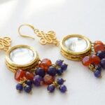 Natural Agate, amethyst Gemstone Earrings for women in Pakistan by dango