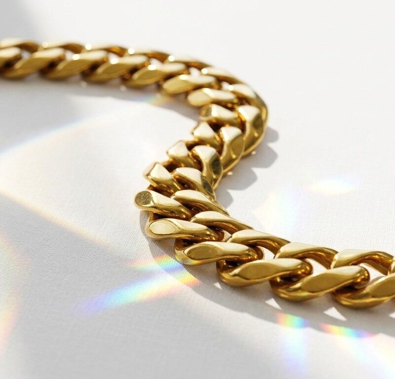6mm Gold-Plated Steel Cuban Bracelet Pakistan by dango