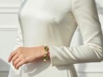 Luxe Green Crystal & White Stone Gold Bracelet - Image 2