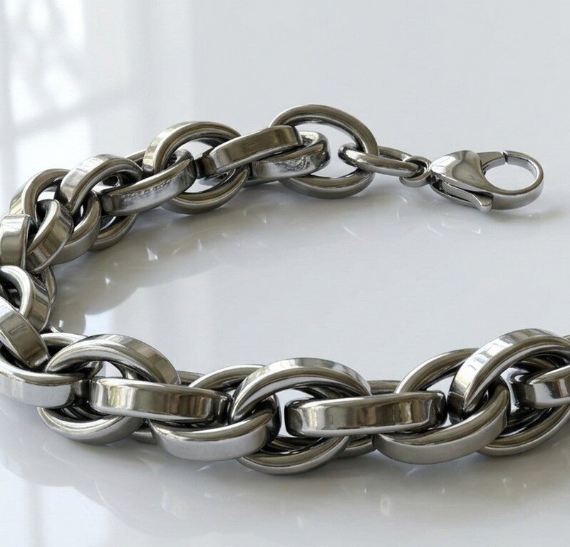 11mm Vintage Steel Chain Bracelet for men in Pakistan by dango