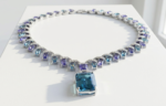 Blue and purple zircon Wedding Jewelry Set for women in Pakistan by dango