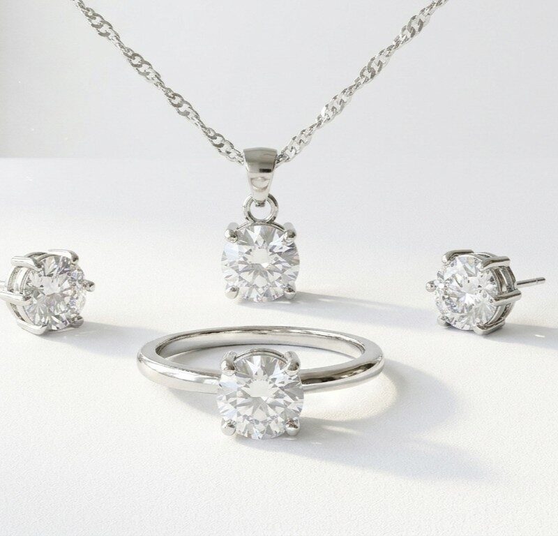 Minimal Zircon Jewelry Set for women in Pakistan by dango