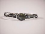 925 Silver and natural Labradorite gemstone Bangle for men in Pakistan by dango