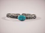 925 Silver and natural Turquoise Bangle for men in Pakistan by dango