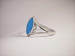 925 Sterling Silver Blue Opal Ring