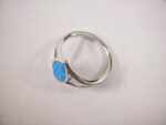 925 Sterling Silver Blue Opal Ring