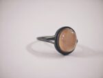 Natural Red Agate Adjustable Ring in 925 Silver