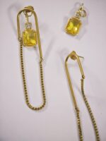 Convertible Yellow Zircon Earrings