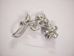 Floral Brooch with Glass Petals
