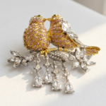 Zircon Bird Brooch for women in Pakistan by dango