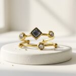 Gold-Plated Steel kundan Ring for women in Pakistan by dango