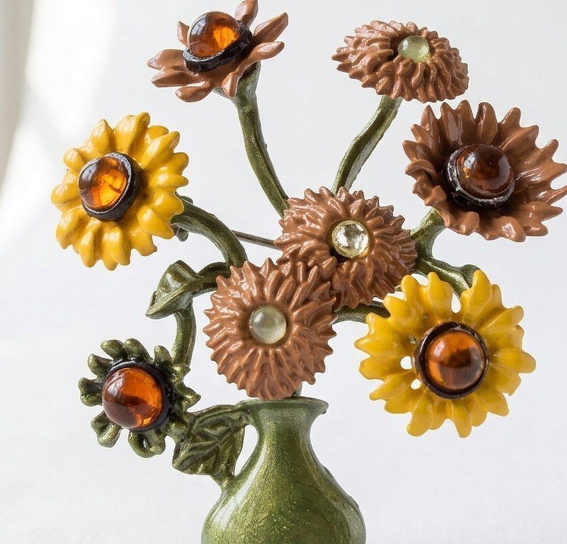 Sunflower Brooch for Women Pakistan by dango