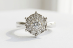 Cluster Zircon in 925 sterling silver Ring for women in Pakistan by dango