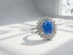 Natural blue opal gemstone in 925 Sterling Silver Ring for women in Pakistan by dango