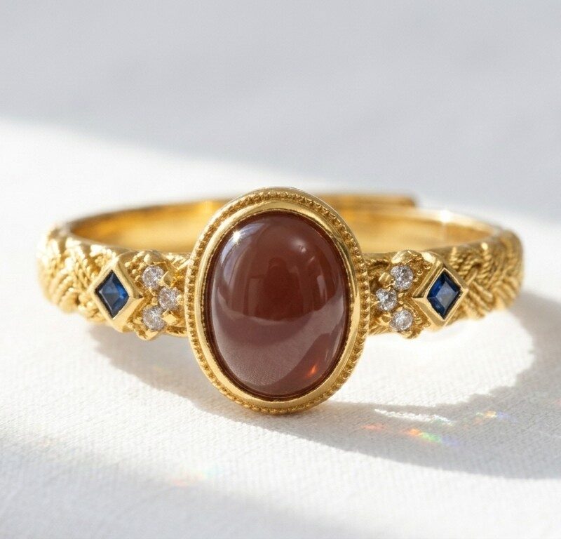 Natural Red Agate gemstone Ring for women in Pakistan by dango