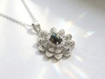 black opal in silver plated pendant for women in pakistan by dango