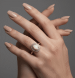 Natural Opal Adjustable Ring – 925 Sterling Silver - Image 2