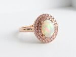 Opal Gemstone rose gold plated Ring for women in Pakistan by dango
