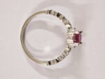 925 Sterling Silver Ring with Red Zircon - Image 3