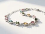 Natural Tourmaline Gemstone Steel Bracelet for women in Pakistan by dango