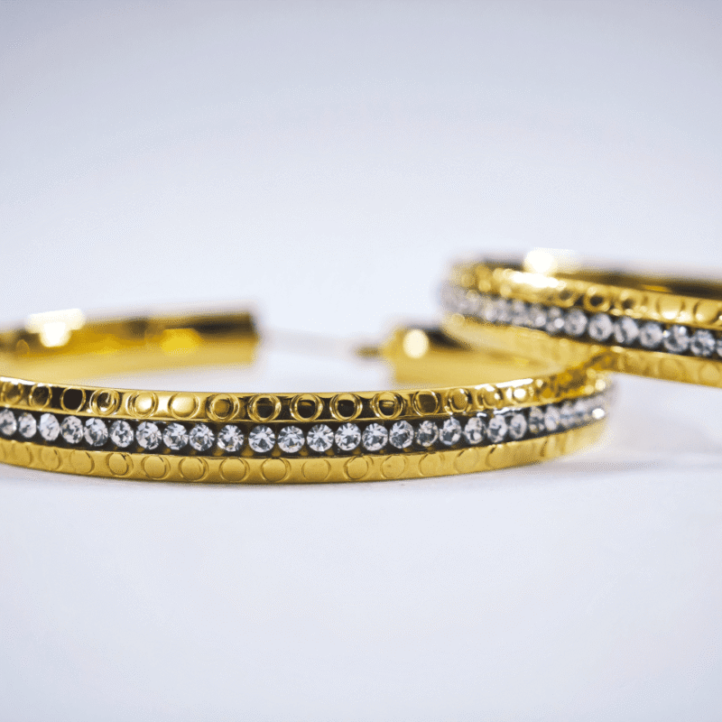 Gold Plated Hoop Earrings for women in Pakistan by dango