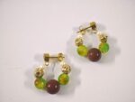 Natural Pearl, Hematite, Jade & Sandstone Earrings - Image 2