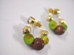 Natural Pearl, Hematite, Jade & Sandstone Earrings