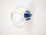 Stainless Steel Adjustable Lapis (Lajward) Ring - Image 4