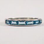 blue zircon in 925 sterling Silver Ring for women in Pakistan by dango