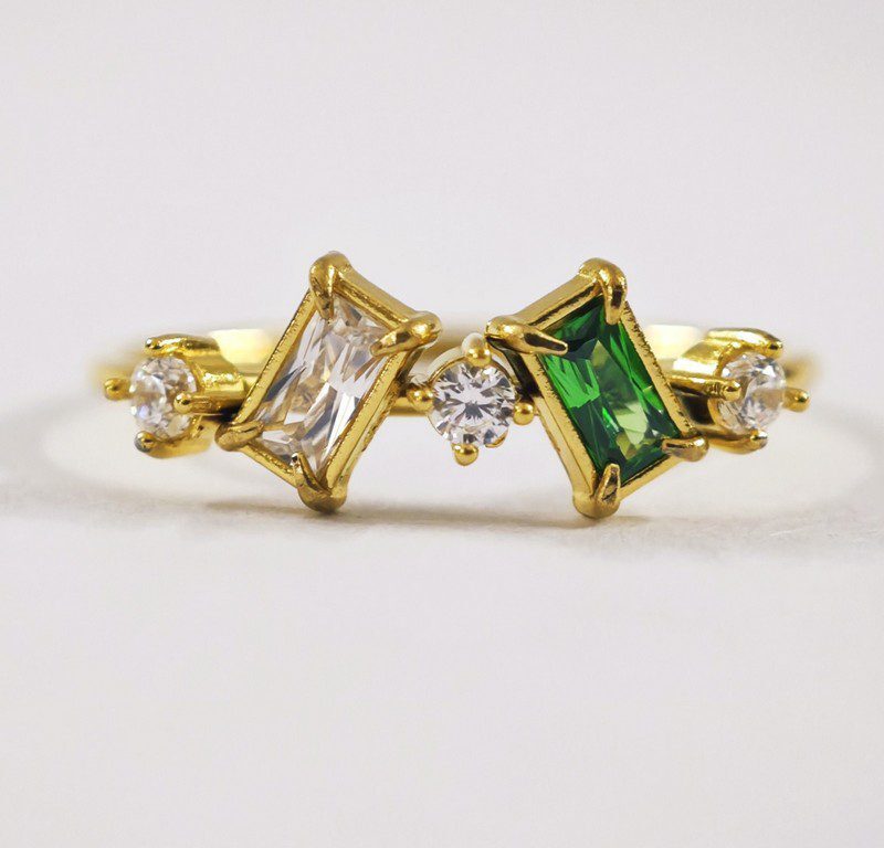 gold plated steel Minimal Ring for women in Pakistan by dango