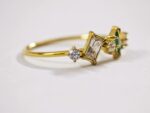 Gold-Plated Stainless Steel Zircon Ring - Image 2