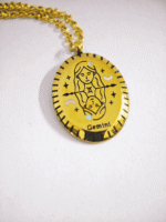 Gold Plated Stainless Steel Gemini zodiac Pendant for women in Pakistan by dango