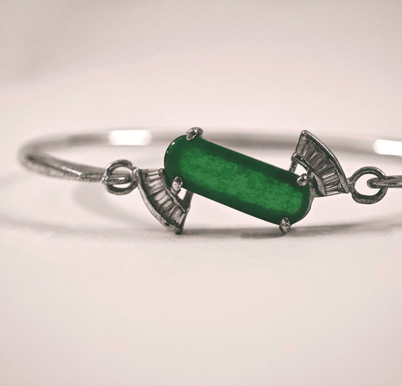 Natural Green Jade Gemstone Bangle for women in Pakistan by dango