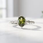 green zircon in 925 Sterling Silver Ring for women in Pakistan by dango