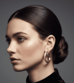 Gold Plated Zircon Hoop Earrings – Stainless Steel - Image 2