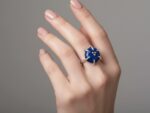 Stainless Steel Adjustable Lapis (Lajward) Ring - Image 2