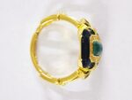 Adjustable Malachite & Zircon Statement Ring - Image 4
