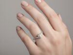 925 Sterling Silver Heart Moonstone Zircon Ring – Rhodium Plated - Image 2