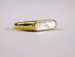 Mother of Pearl in gold plated steel Ring for women in Pakistan by dango