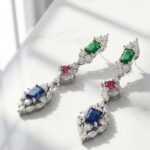 Multi color Zircon Earrings for women in Pakistan by dango