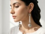Oxidized Pearl Dangler Earrings – Handmade Elegance - Image 2