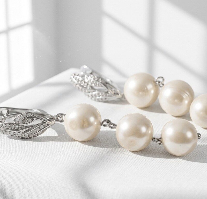 Natural Pearl Earrings for women in Pakistan by dango