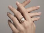 Stainless Steel Adjustable Ring with Natural Pearl - Image 2