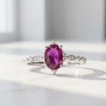 red zircon in 925 sterling silver ring for women in pakistan by dango