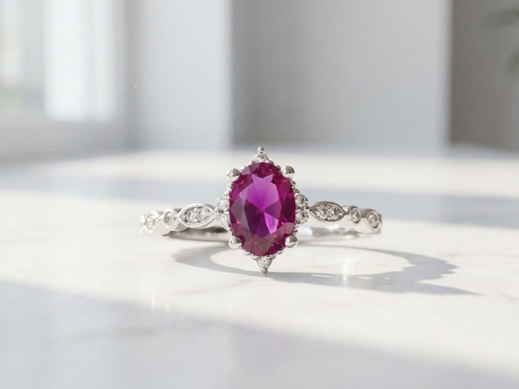 pink silver ring pakistan red zircon in 925 sterling silver ring for women in pakistan by dango
